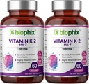 biophix Vitamine K2 MK-7-100 mcg 60 Vcaps 2 Pack - soutient la santé immunitaire des os forts
