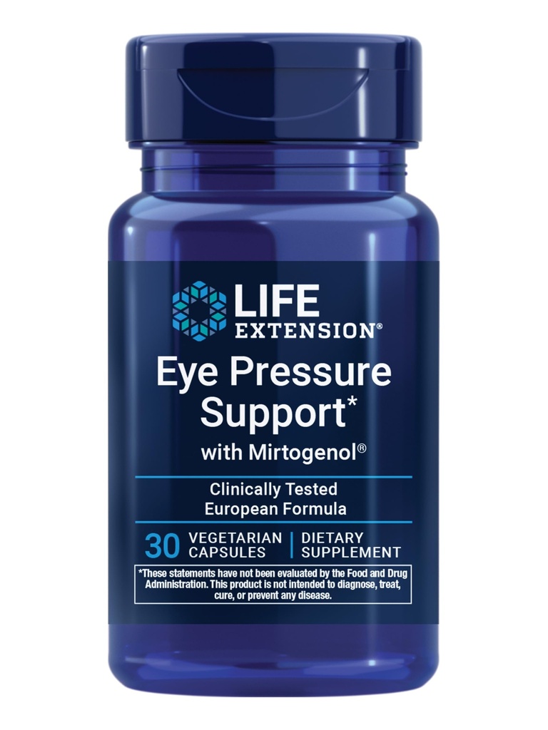 Extension de vie Support de pression oculaire avec Mirtogenol - Supplément santé oculaire pour une pression oculaire saine - avec écorce de pin Maritime française – sans gluten, végétarien, non-OGM - 30 capsules
