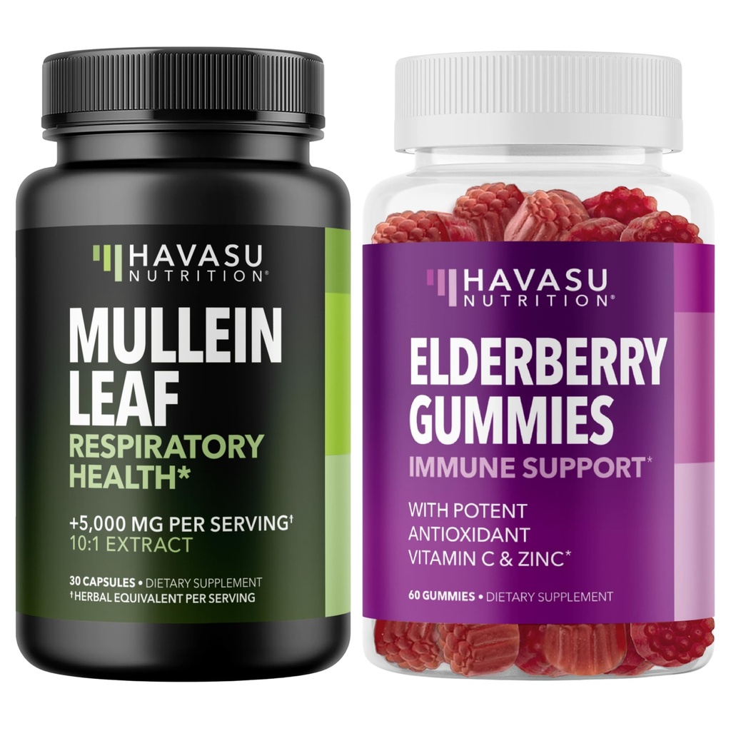 HAVASU NUTRITION Gommies de mûre aînée + gélules de Mullein