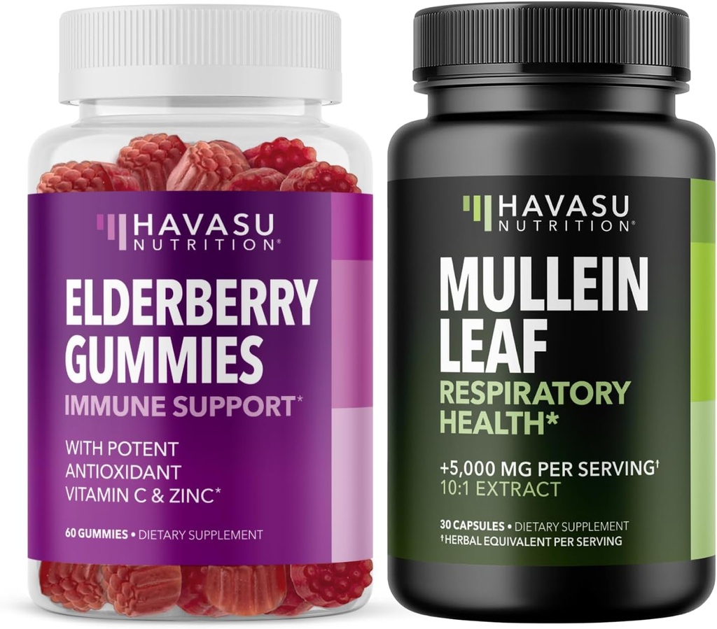HAVASU NUTRITION Gommies de mûre aînée + gélules de Mullein