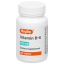 Rugby Vitamin B-6 Tablets - 100mg of Vitamin B6 - Dietary Supplement - 100 Count