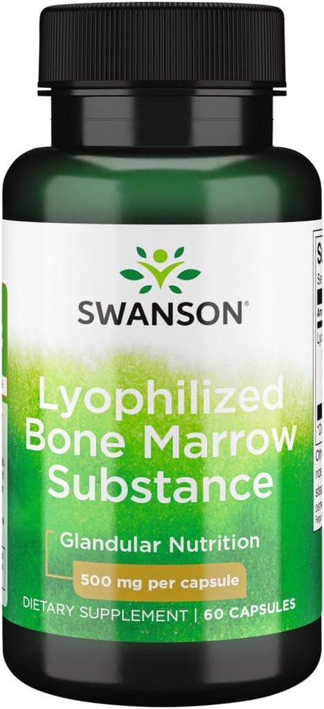 Swanson Brut Lyophilisé Bone Marrow Substance 500 Milligrammes 60 Capsules