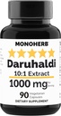 MONOHERB Daruhaldi Extrait 1000 mg - 90 Capsules - Berberry indien - Berberis Aristata - Daru Haldi