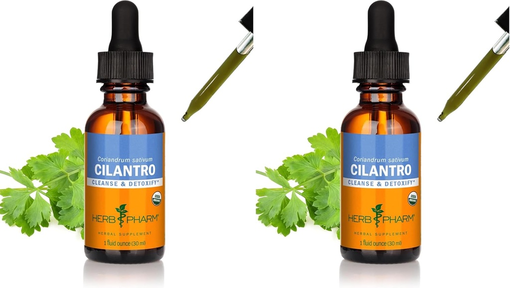 Extrait de cilantro biologique certifié Herb Pharm pour le nettoyage et la désintoxication - 1 once (paquet de 2)