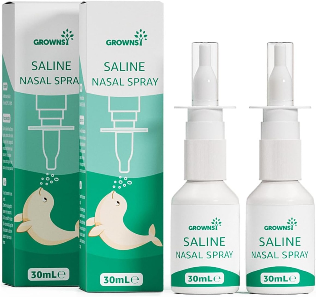Spray nasal saline pour bébé, 2 PCS Spray nasal naturel avec Xylitol, non alcoholique, soulagement instantané de la congestion nasale et soins quotidiens