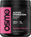 Poudre d'électrolyte d'hydratation active Osmo (20 portions) - Comprend du sodium, du magnésium, du potassium, des glucides et des vitamines, du sucre de canne - Tous naturels, une hydratation plus rapide 3X, stimule la puissance et l'endurance, Blueberry