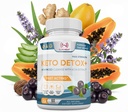 Nettoyer le détox pour perdre du poids - Pilules naturelles de nettoyage Gut & Intestinal - Mélange exclusif avec Psyllium Husk - Détox kéto pour les femmes et les hommes - Non-OGM, NSF certifié, Fabriqué aux États-Unis - 60 Capsules
