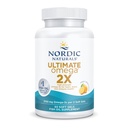 Nordic Naturals Ultimate Omega 2X, Saveur de citron - 60 gels mous - 2150 mg Omega-3 - Huile de poisson de haute puissance avec EPA et DHA - Promotion de la santé cérébrale et cardiaque - Non-OGM - 30 portions