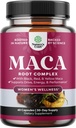 Capsules de racine de maca biologique pour les femmes - Potent supplément à base de plantes avec mélange d'amélioration féminine de racine de maca jaune rouge et noir - végétalien non certifié OGM et sans gluten sans couleur artificielle - 60ct