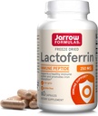 Formules de Jarrow Lactoferrine 250 mg - Glycoprotéine à support immunitaire - pour un système immunitaire sain Soutien et absorption de fer - Séchage surgelé - Sans gluten - Non-OGM - 60 capsules (servis)
