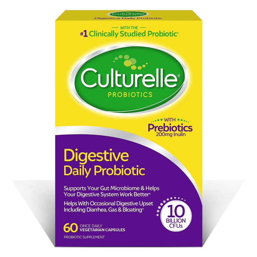 Culturelle Daily Probiotique, Capsules de santé digestive, 60 Nombre