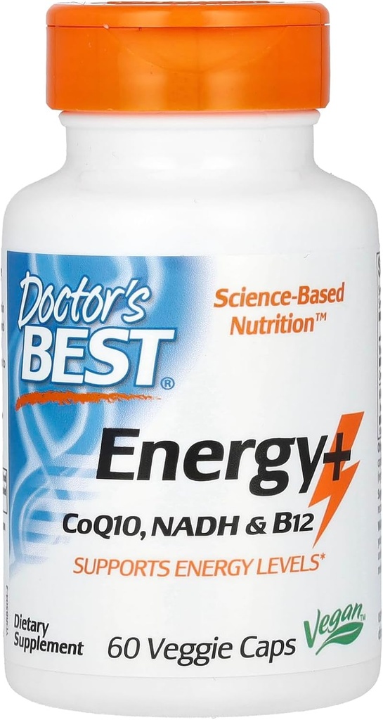 Meilleure énergie de docteur + CoQ10, NADH & B12, Système immunitaire, Énergie, Mood, 60 Ct