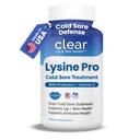 Lysine Traitement des plaies froides pour les lèvres avec pré-probiotiques et VIT C. 1 mois d'approvisionnement.