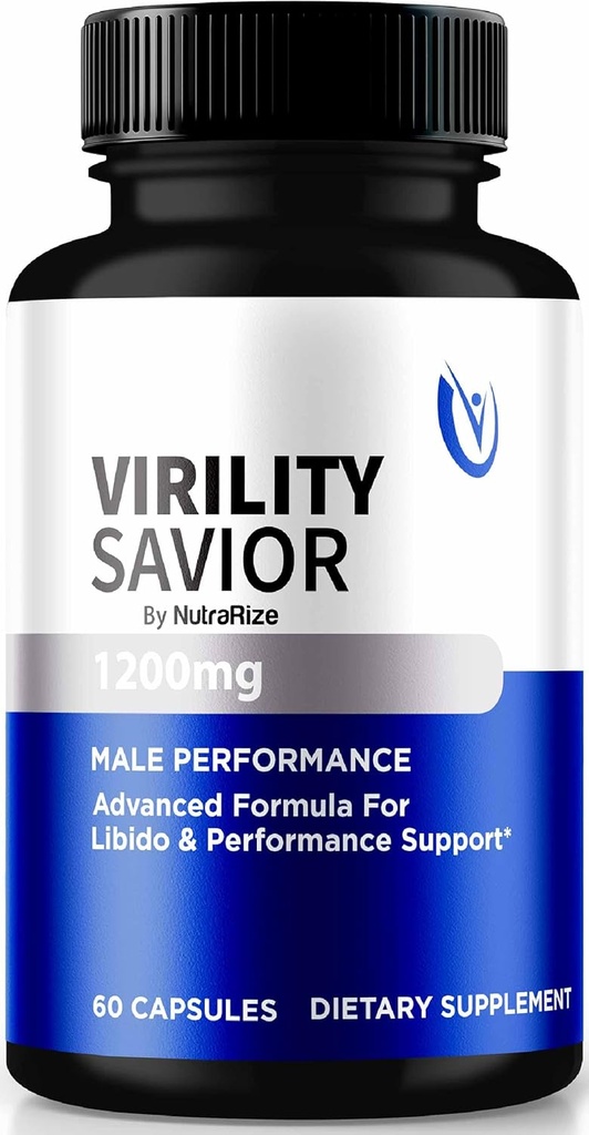 Virility Saveur Capsules pour hommes, VirilitySavior Male Formula, Pills Premium pour Max Performance et Confiance, Support All-Natural pour les examens de santé et de bien-être (60 capsules)