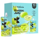 Hethstia Konjac Jelly Green Grape Flavor, 10 Pouches, Drinkable Grape Jelly with Collagen Peptides, 7 Kcal, Sugar Free, Gluten Free, Keto, Vegan, On-the-Go Chewy Light Snacks