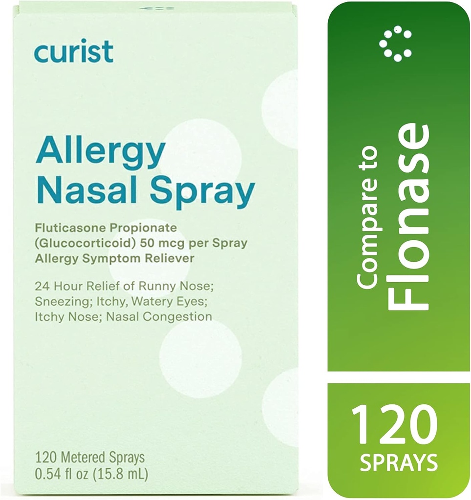 Spray allergique curiste (120 sprays par bouteille) 50 mcg par spray - Spray allergique quotidien