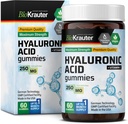 BIO KRAUTER Gummies à l'acide hyaluronique avec Vitamine C - 250 mg - 60 Chews végétaliens - Suppléments à l'acide hyaluronique - à base de pectine