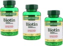 Natures Bounty Biotin 5000mcg 150 Softgels à libération rapide (Pack de valeur de 3)