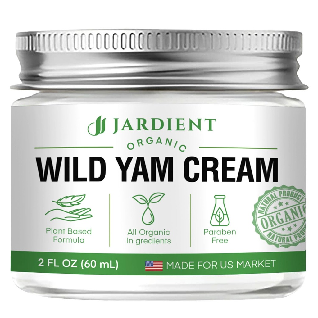 Balance de crème de Yam sauvage Hormone: formule naturelle pour le soulagement de la ménopause et le soutien menstruel comme des flashs chauds Sueurs de nuit -2 Oz