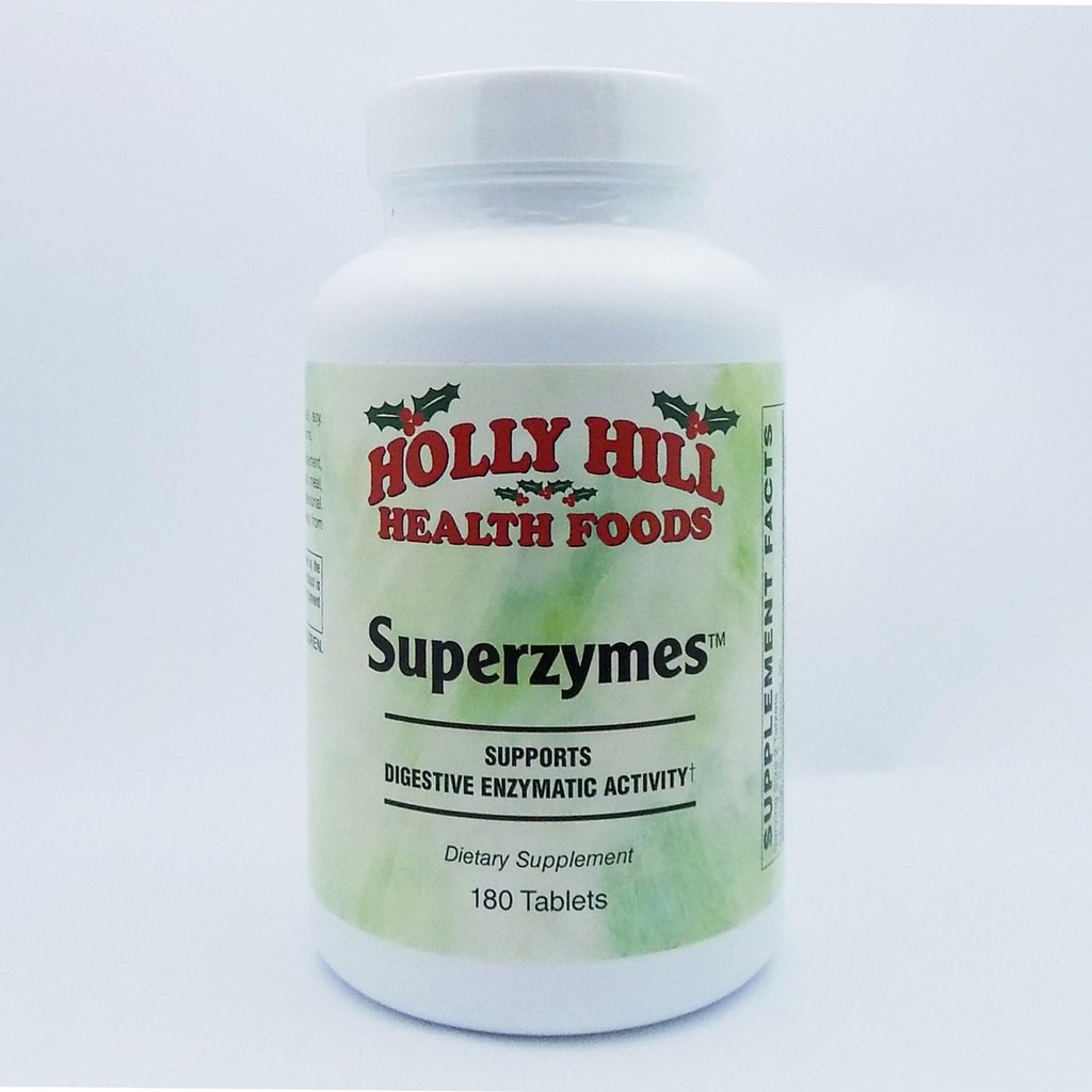 Holly Hill Health Foods, Superenzymes, 180 comprimés