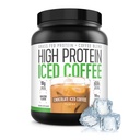 Café haute teneur en protéines, Keto Friendly, 18g de protéines, 2g de glucides, ingrédients naturels (18 portions, café glacé au chocolat)