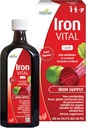 Hübner Hubner Iron Vital Liquid Iron Supply Plus Vitamine C, supplément alimentaire pour adultes et enfants, végétalien et sans gluten, saveur de fruits, bouteille de 500 ml, 50 portions