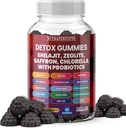 Sans sucre Zeolite Detox Gummies Shilajit Safran Probiotiques Chlorelle Psyllium Husk Safron Senna Feuille de magnésium Citrate de lait de zinc Thistle de métal lourd Enfants Adultes Énergie et focus