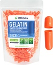 XPRS Nutra Taille 1 Capsules vides - 500 Compte Capsules de gélatine vides - Remplissage de la gélule de bricolage - Capsules de gel de pilules pures pour les suppléments Do-It-Youlf (Orange)