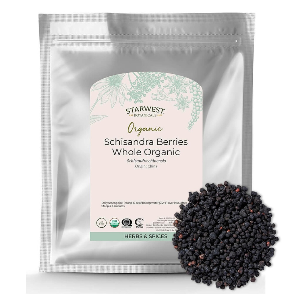 Starwest Botanicals Organic Schisandra Berry Whole, 1 Livre