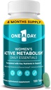 One A Day Women's Active Metabolism Daily Essential, Multivitamin for Women, Metabolism Support, Vitamins for Women with All 8 B-Vitamins, Vitamin D, Magnesium & More,120 Count