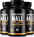 (3 Pack) Nouveau Flow XL Capsules pour Homme, NewFlow XL pilules pour Homme, toute la formule naturelle pour la masse musculaire et la performance maximale, avis officiels NewFlowXL (180 capsules)