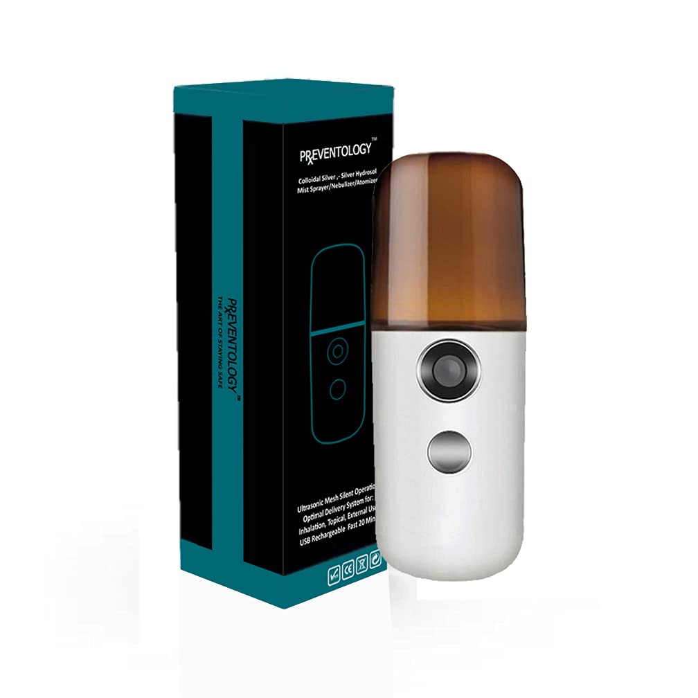Préventologie Vaporisateur de brouillard d'argent colloïdal - Mesh ultrasonique rechargeable - Fonctionnement silencieux
