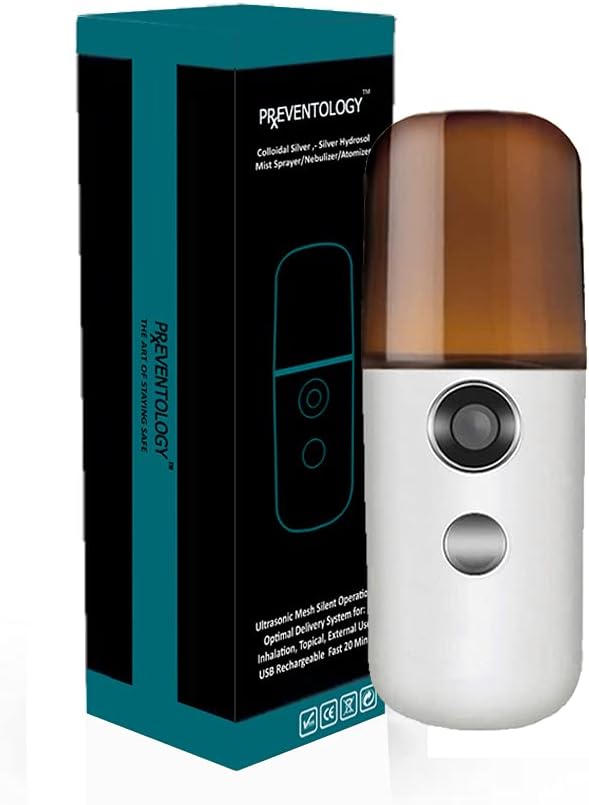 Préventologie Vaporisateur de brouillard d'argent colloïdal - Mesh ultrasonique rechargeable - Fonctionnement silencieux