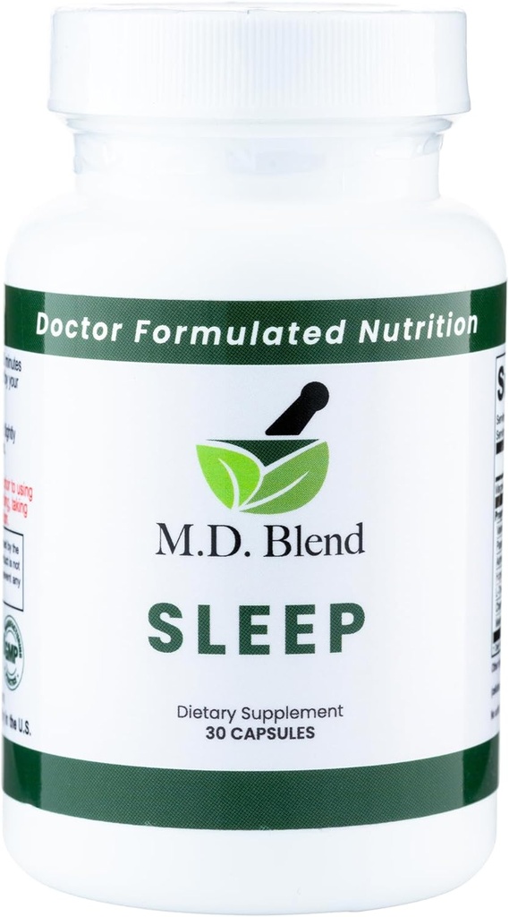 Sommeil - Supplément naturel avec L-Theanine, Ashwagandha, Magnésium, Root Valérien, Melatonine - Formule de formation non-habitante pour le sommeil profond et le repos rajeunissant - 90 Capsules