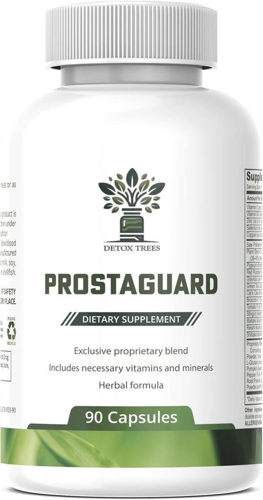 ProstaGuard Prostate Supplement - Suppléments prostate pour les hommes avec extrait de Palmetto Saw, Pygeum Africanum, Beta Sitosterol et Zinc pour la santé de la prostate et la santé urinaire