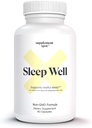 Aide naturelle au sommeil – Supplément de formule non habit pour adultes avec/Magnésium, L-Theanine, GABA et sérotonine – Supplément de soutien au sommeil pour adultes (60 capsules, 30 portions)