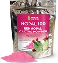 Maxx Herb rouge Nopal poudre de cactus, poudre de poire piquante - pour la digestion et le soutien immunitaire, haute en fibre alimentaire, végétalien, non-OGM et sans gluten - 10 Oz sac (28 portions)