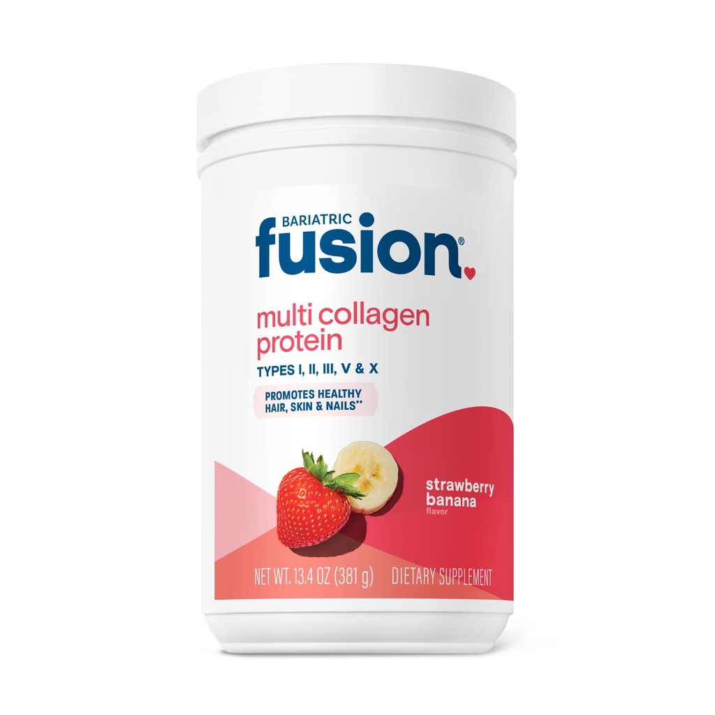 Bariatric Fusion Strawberry Banana Multi Collagen Protein Powder.Complexe de soutien mixte de MSM et Glucosamine.