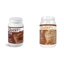 Quest Nutrition Chocolat poudre de protéines de milkshake, 22g de protéines, 1g de sucre, faible teneur en glucides, sans gluten, 3 livres, 43 portions et poudre de beurre d'arachide, 23g de protéines, 1g de sucre, faible teneur en glucides, sans gluten