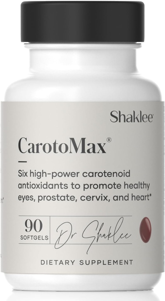 Shaklee - CarotoMax- Formule de santé oculaire avancée avec 6 caroténoïdes clés - soutient la vision - Lutéine, Zeaxanthin, Beta-Carotène, Astaxanthin - favorise la santé maculaire - 90 Softgels