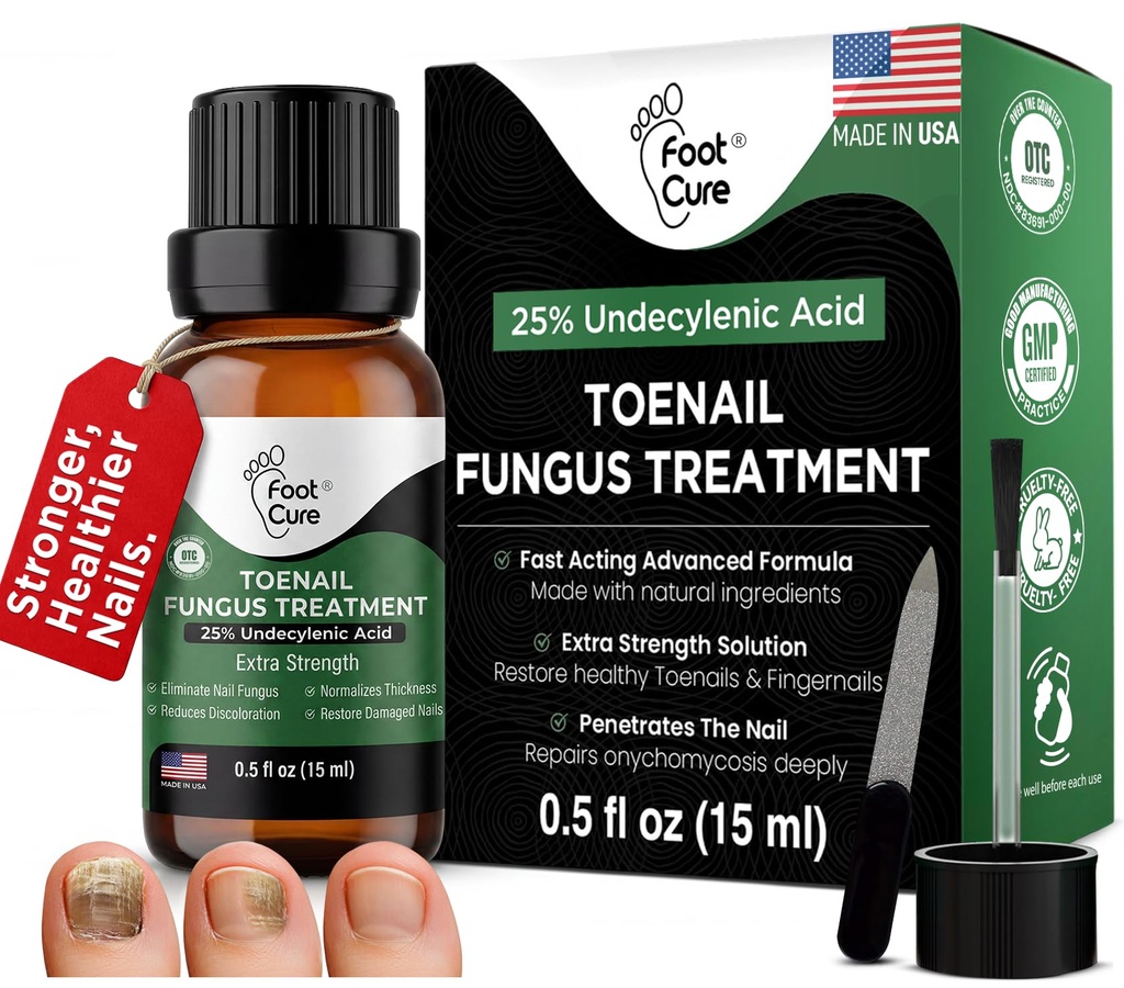 FOOT CURE Traitement des champignons d'orteils pour les ongles, la réparation des ongles, l'adoucissement des ongles, le traitement des ongles jaunes, le traitement des ongles et des champignons du pied