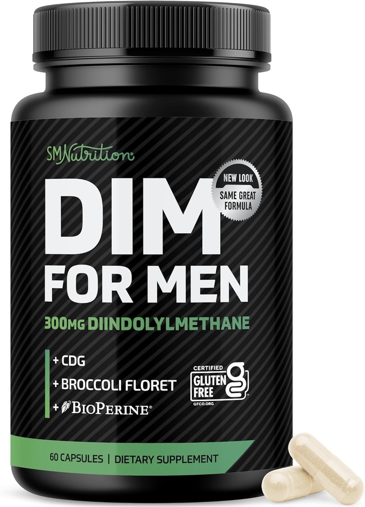 Supplément de DIM pour les hommes 300mg de CDG & Broccoli Inhibiteur d'estrogène & d'aromatase.