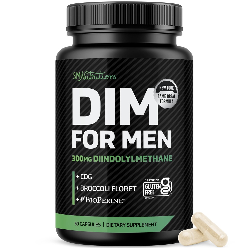 Supplément de DIM pour les hommes 300mg de CDG & Broccoli Inhibiteur de l'estrogen et de l'aromatase
