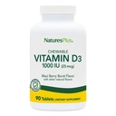 NaturesPlus Vitamine D3 (1000 UI) - 90 Comprimés à croquer, Saveur Maui Berry Burst - Végétarien, Sans gluten - 90 portions