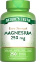 Nature's Truth Magnesium Supplement for Women & Men | 250 mg | 250 Count | Vegan, Non-GMO & Gluten Free | Magnesium Oxide
