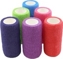 Self Adherent Cohesive Bandages 4" x 5 Yards - 18 comtes, couleurs arc-en-ciel