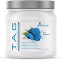 Nutrition métabolique, TAG, Trans Alanyl Glutamine, 100% L-Glutamine Peptide Poudre, Supplément d'entraînement avant intra, 400 Grams (40 portions) (Blue Raspberry)