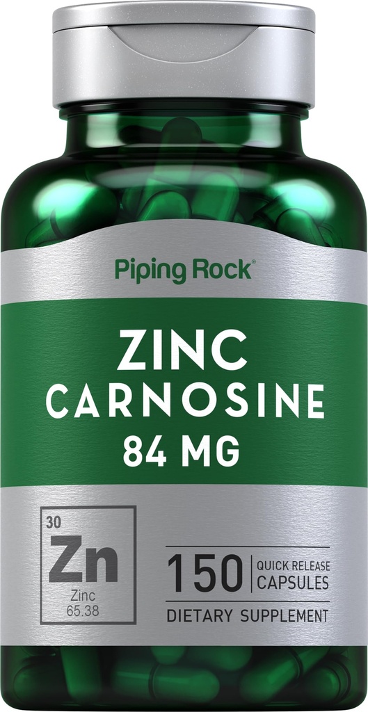 Supplément à la carnosine de zinc de roche piquante 84mg de vin 150 Capsules