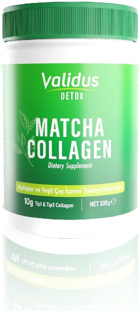 VALIDUS Peptides de collagène + poudre de Matcha 300 g