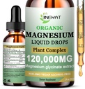 Supplément de cortisol Magnésium liquide Glycinate avec/Vitamine D3&B6-haute absorption Supplément de magnésium chélaté pour le sommeil, le muscle, la santé du coeur-6X puissance que Magnésium Gommies poudre